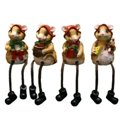 Willow Brooks Secret Christmas Mouse sitting on shelf 4 assorted WB1200